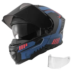 VEVOR Modular Motorcycle Helmet, Flip up Full Face Helmet with Dual Visor, Lightweight Comfortable Adult Motocross Street Bike Helmet for Men and Women - DOT & ECE Approved (L Size)