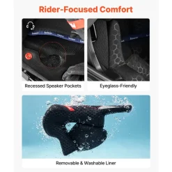 VEVOR Modular Motorcycle Helmet, Flip up Full Face Helmet with Dual Visor, Lightweight Comfortable Adult Motocross Street Bike Helmet for Men and Women - DOT & ECE Approved (L Size)