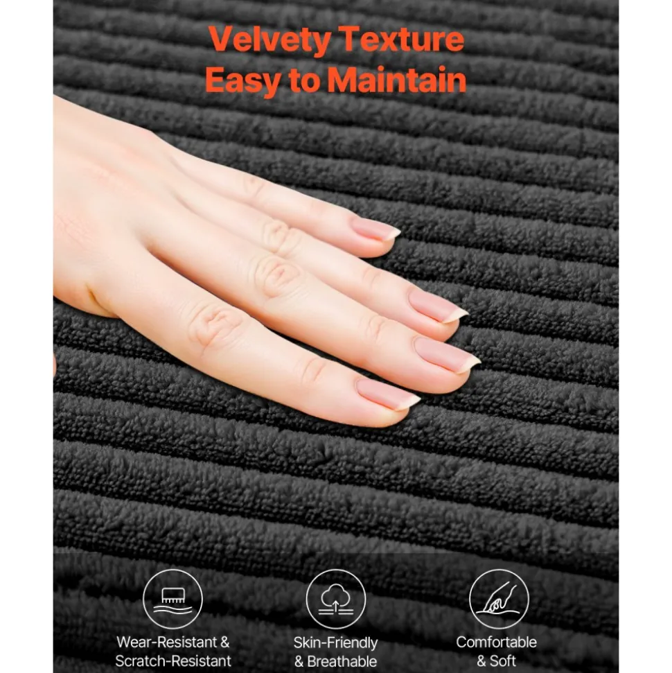 VEVOR Modular Sectional Sofa, L Shaped Modular Sofa with Chaise, Cloud Sectional Couch with High Rebound Sponge and Density, Upholstered Corduroy Couch with Cushion for Living Room, Bedroom, Black