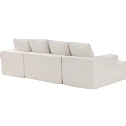 VEVOR Modular Sectional Sofa, U Shaped Modular Sofa with Chaise, Cloud Sectional Couch with High Rebound Sponge and Density, Upholstered Corduroy Couch with Cushion for Living Room, Bedroom, Beige
