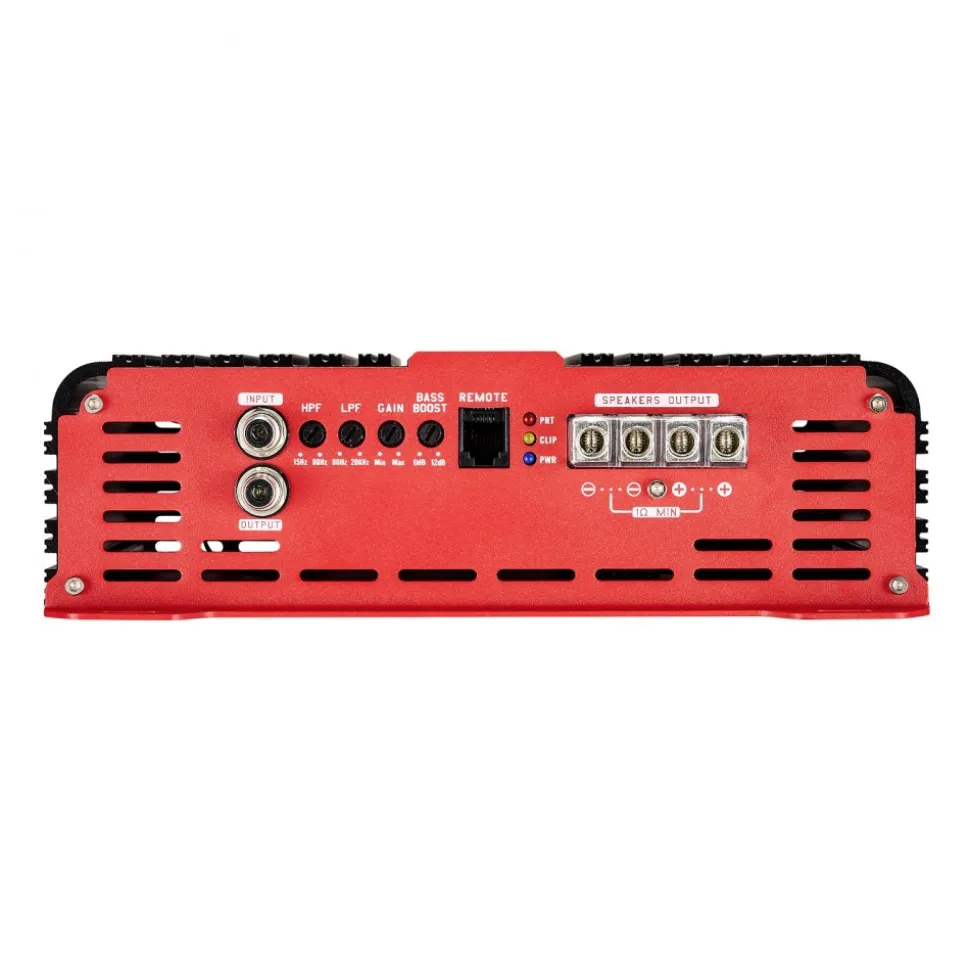 VEVOR Monoblock Car Amplifier, 3000W RMS MAX, 1/2/4 Ohm Stable, 1-Channel Class D Car Audio Amplifier with Remote Subwoofer Level Control, Low Pass Filter and Bass Boost, Volume Controller Included