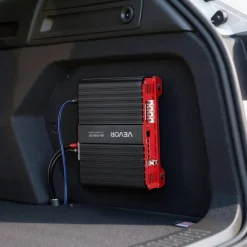 VEVOR Monoblock Car Amplifier, 1500W RMS MAX, 1/2/4 Ohm Stable, 1-Channel Class D Car Audio Amplifier with Remote Subwoofer Level Control, Low Pass Filter and Bass Boost, Volume Controller Included