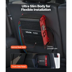 VEVOR Monoblock Car Amplifier, 2000W RMS MAX, 1/2/4 Ohm Stable, 1-Channel Class D Car Audio Amplifier with Remote Subwoofer Level Control, Low Pass Filter and Bass Boost, Volume Controller Included