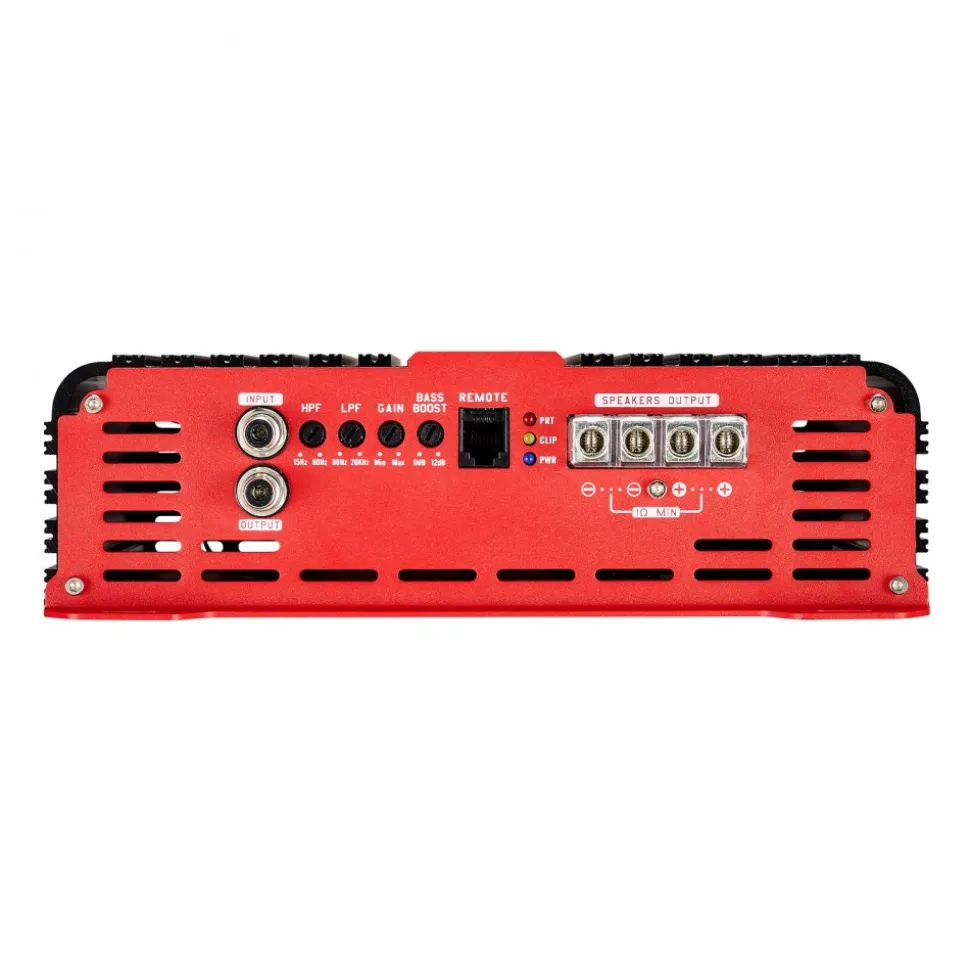 VEVOR Monoblock Car Amplifier, 2000W RMS MAX, 1/2/4 Ohm Stable, 1-Channel Class D Car Audio Amplifier with Remote Subwoofer Level Control, Low Pass Filter and Bass Boost, Volume Controller Included