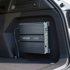 VEVOR Monoblock Car Amplifier, 1200W RMS MAX, 1/2/4 Ohm Stable, 1-Channel Class D Car Audio Amplifier with Remote Subwoofer Level Control, Low Pass Filter, Bass Boost & Phase Shift, Volume Controller