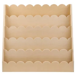 VEVOR Montessori Bookshelf, 5-Tier Scalloped Kids Bookshelf, Front Facing Toddler Bookcase, Dual Hooks for Hanging Backpacks, Baby Bookshelf for Kids Room, Living Room, Entryway, Nursury, Preschool