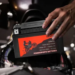 VEVOR Motorcycle Battery, 12 Volt 4Ah, LiFePO4 Lithium Pre-Charged Powersports Battery, Maintenance Free & High Performance, Compatible with ATV, Motorcycle, Jet Skis, Scooter, UTV, and More