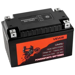 VEVOR Motorcycle Battery, 12 Volt 6Ah, LiFePO4 Lithium Pre-Charged Powersports Battery, Maintenance Free & High Performance, Compatible with ATV, Motorcycle, Jet Skis, Scooter, UTV, and More