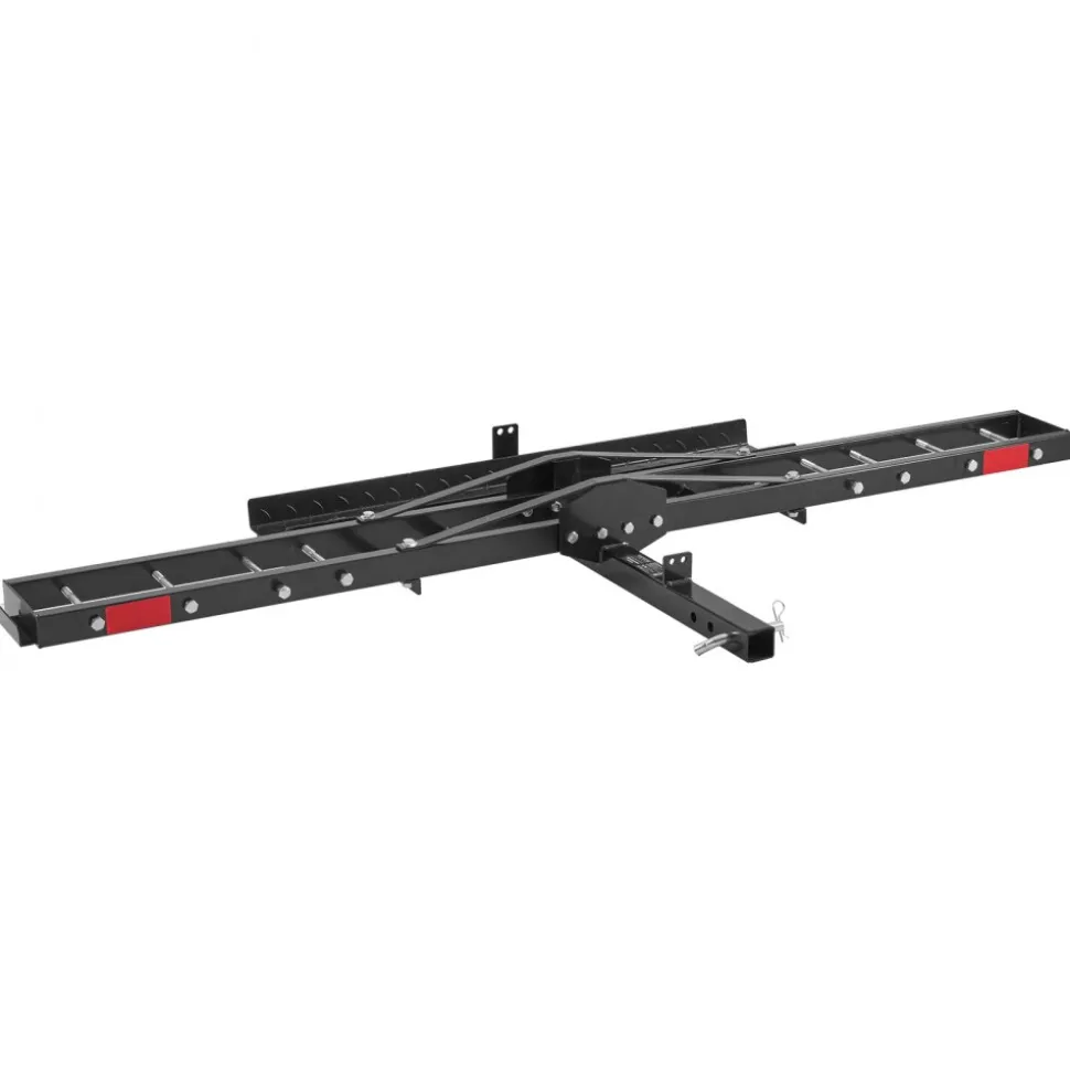 VEVOR Motorcycle Carrier, 600 LBS Steel Motorcycle Carrier Hitch Mount with Loading Ramp, Scooter Dirt Bike Trailer Hauler with Ratchet Straps and Stabilizer, for Car, Truck with 2" Hitch Receiver