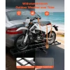 VEVOR Motorcycle Carrier, 500 lbs Capacity, Heavy Duty Steel Hitch Mount Rack with 47in Ramp, Ratchet Straps & Stabilizer, Scooter Dirt Bike Trailer Hauler for Car Truck with 2-Inch Hitch Receiver