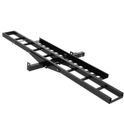 VEVOR Motorcycle Carrier, 500 lbs Capacity, Heavy Duty Steel Hitch Mount Rack with 47in Ramp, Ratchet Straps & Stabilizer, Scooter Dirt Bike Trailer Hauler for Car Truck with 2-Inch Hitch Receiver