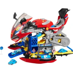 VEVOR Motorcycle Engine Toy, 25 Pieces, Motorcycle Mechanic Toy with Removable Parts, Lights & Sounds, Simulated Riding & Track Racing, Kids Mechanic Workshop Set for Toddler 3 Years and Up, Red