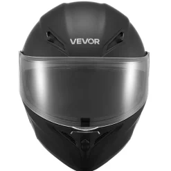 VEVOR Motorcycle Helmet, Modular, Adult Motocross Dirt Bike Helmet with Large Clear Visor, Comfortable Motorbike Racing Street with Detachable Liner for Men & Women, DOT Approved, (Matte Black, XL)