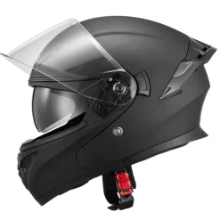 VEVOR Motorcycle Helmet, Modular, Adult Motocross Dirt Bike Helmet with Large Clear Visor, Comfortable Motorbike Racing Street with Detachable Liner for Men & Women, DOT Approved, (Matte Black, XL)
