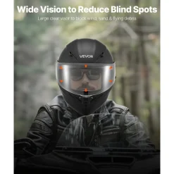 VEVOR Motorcycle Helmet, Modular, Adult Motocross Dirt Bike Helmet with Large Clear Visor, Comfortable Motorbike Racing Street with Detachable Liner for Men & Women, DOT Approved, (Matte Black, XL)