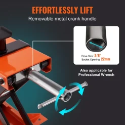 VEVOR Motorcycle Lift, 500 kg Motorcycle Center Scissor Lift Jack with Saddle & Safety Pin, Steel Motorcycle Jack Hoist Stand for Street Bikes, Cruiser Bikes, Touring Motorcycles