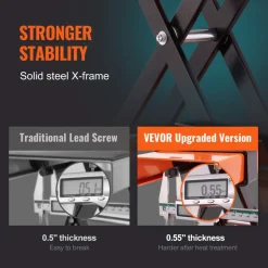 VEVOR Motorcycle Lift, 500 kg Motorcycle Center Scissor Lift Jack with Saddle & Safety Pin, Steel Motorcycle Jack Hoist Stand for Street Bikes, Cruiser Bikes, Touring Motorcycles