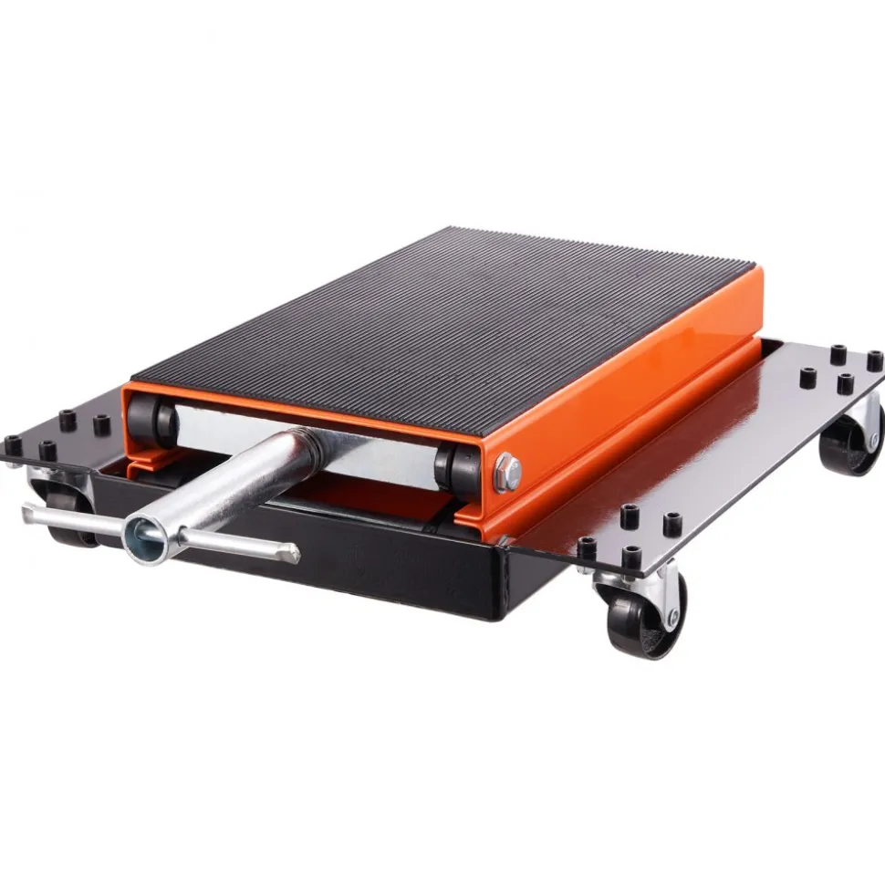 VEVOR Motorcycle Lift, 1100 LBS Motorcycle Lift ATV Scissor Lift Jack with Dolly & Hand Crank, Center Hoist Crank Stand with Wide Deck & Tool Tray for Street Bikes, Cruiser Bikes, Touring Motorcycles