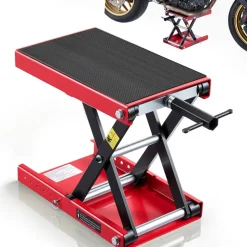 VEVOR Motorcycle Lift, 1100 lbs Motorcycle Scissor Lift Jack with Wide Deck & Lock Pin, 3.74