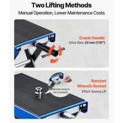 VEVOR Motorcycle Lift, 1100 LBS Motorcycle Scissor Lift Jack with Wide Deck & Safety Pin, 3.7
