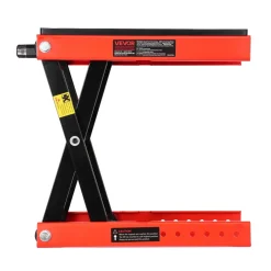 VEVOR Motorcycle Lift, 1200lbs Weight Capacity, Wide Deck Motorcycle Scissor Jack, 4.1-15 in Height Range, Heavy Duty Steel Bike Repair Center Stand with Ratchet and Crank for ATVs, Dirt Bikes