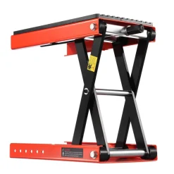 VEVOR Motorcycle Lift, 1200lbs Weight Capacity, Wide Deck Motorcycle Scissor Jack, 4.1-15 in Height Range, Heavy Duty Steel Bike Repair Center Stand with Ratchet and Crank for ATVs, Dirt Bikes