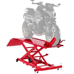 VEVOR Motorcycle Lift Table, 1000lbs Weight Capacity, 360° Flexible Moving Motorcycle Jack Stand, 8.6-31 in Height Range, Heavy Duty Bike Repair Stand with Security Lock for ATVs, Dirt Bike