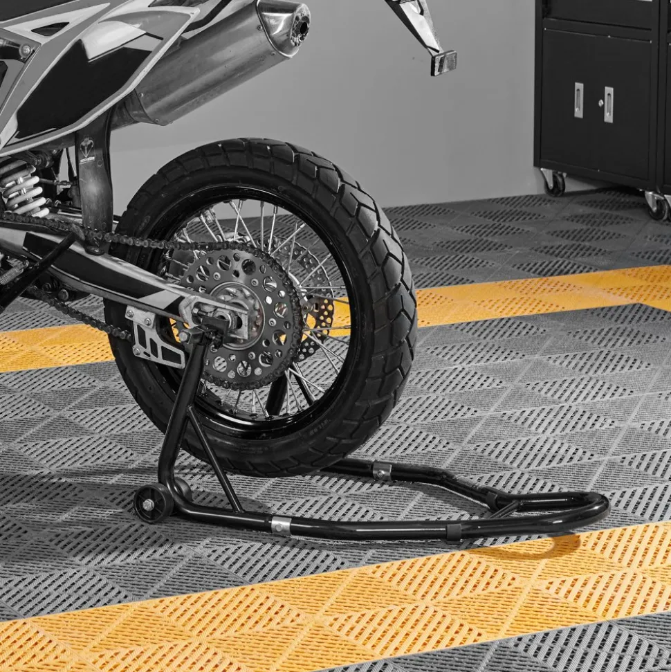 VEVOR Motorcycle Rear Wheel Stand, with U + L Fork Swingarm Spool, 850 lbs Capacity Heavy Duty Rear Wheel Stand Motorcycle Lift Jack Stand, for Suzuki Yamaha Honda Kawasaki, Black