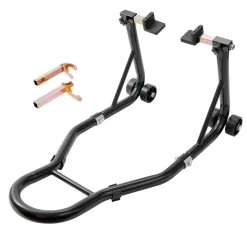 VEVOR Motorcycle Rear Wheel Stand, with U + L Fork Swingarm Spool, 850 lbs Capacity Heavy Duty Rear Wheel Stand Motorcycle Lift Jack Stand, for Suzuki Yamaha Honda Kawasaki, Black