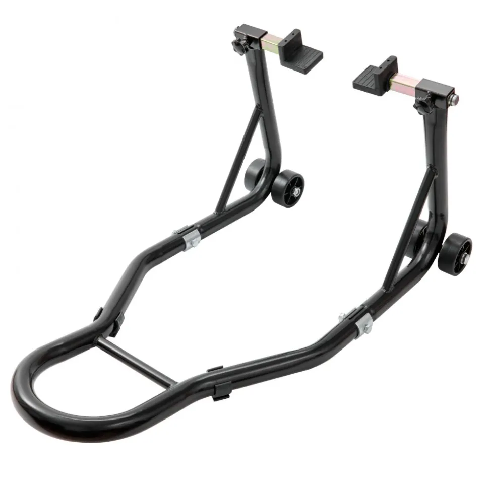 VEVOR Motorcycle Rear Wheel Stand, with U + L Fork Swingarm Spool, 850 lbs Capacity Heavy Duty Rear Wheel Stand Motorcycle Lift Jack Stand, for Suzuki Yamaha Honda Kawasaki, Black
