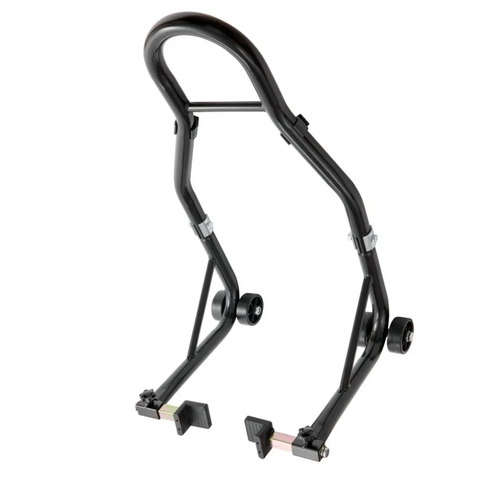 VEVOR Motorcycle Rear Wheel Stand, with U + L Fork Swingarm Spool, 850 lbs Capacity Heavy Duty Rear Wheel Stand Motorcycle Lift Jack Stand, for Suzuki Yamaha Honda Kawasaki, Black