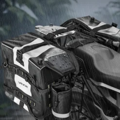VEVOR Motorcycle Saddlebag, 56 L (28 L x 2) Large Capacity Side Saddle Bag Compatible with Most Motorcycles, Waterproof Fabric Outdoor Sports Motorbike Luggage Storage with Detachable Inner Bag, Black