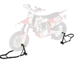 VEVOR Motorcycle Stand Lift, 1100lbs Capacity Front Rear Combo Stand Lift, Front Wheel Dual-Fork Stand, Rear U+L Fork Swingarm Spool Stand, for Most Yamaha Honda Kawasaki Suzuki Motorcycles, Black