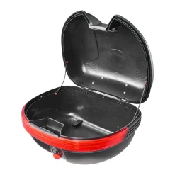 VEVOR Motorcycle Top Case 30L Universal Waterproof PP Motorcycle Tail Case, Detachable Motorbike Top Box with Security Lock & Backrest for Luggage Storage