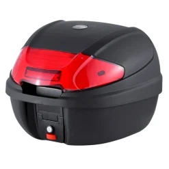 VEVOR Motorcycle Top Case, Universal Durable PP Material Motorbike Tail Box with Reflective Panel, 38L Waterproof Detachable Motorcycle Top Box with Multi-Hole Base, Fit for 99% of Motorcycle Frames