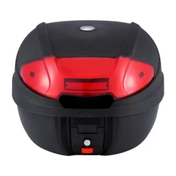 VEVOR Motorcycle Top Case, Universal Durable PP Material Motorbike Tail Box with Reflective Panel, 48L Waterproof Detachable Motorcycle Top Box with Multi-Hole Base, Fit for 99% of Motorcycle Frames