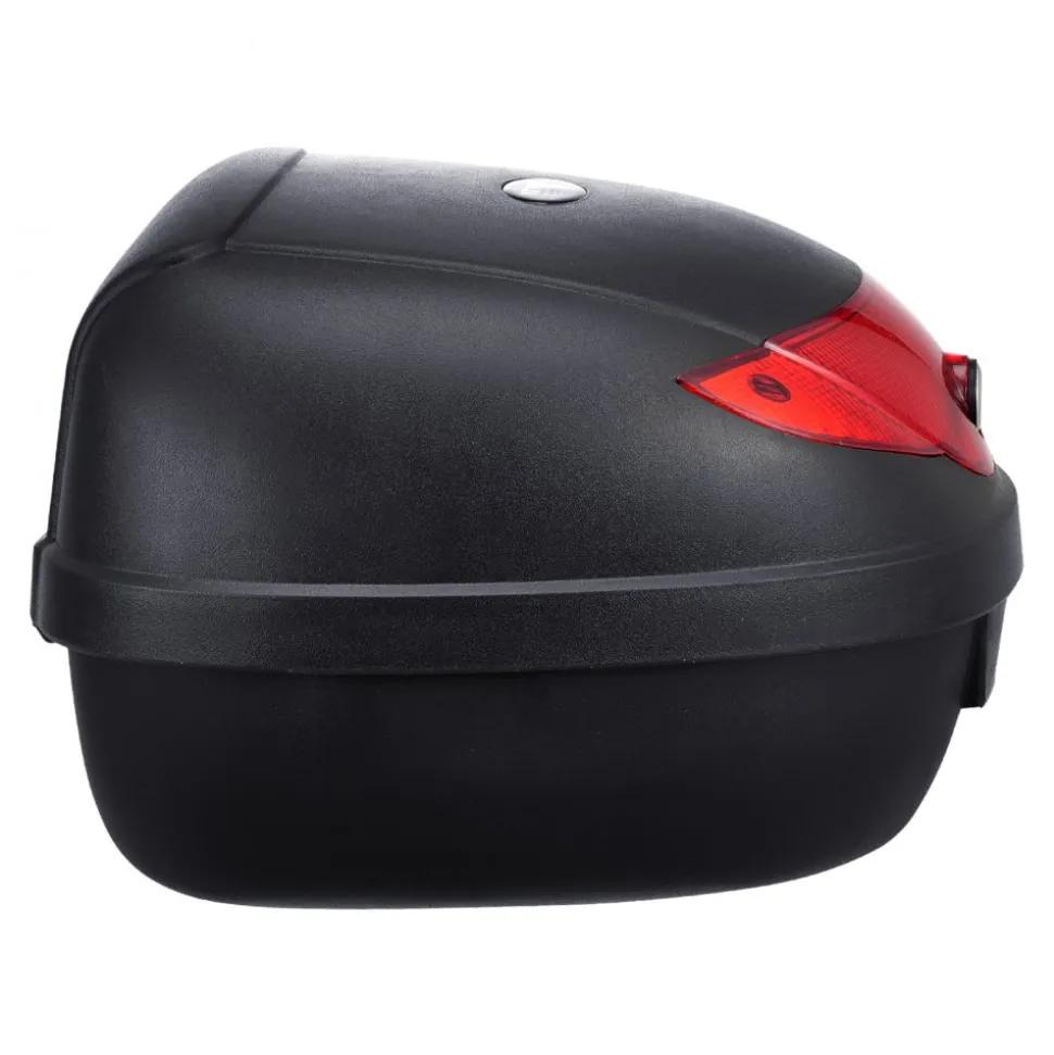 VEVOR Motorcycle Top Case, Universal Durable PP Material Motorbike Tail Box with Reflective Panel, 48L Waterproof Detachable Motorcycle Top Box with Multi-Hole Base, Fit for 99% of Motorcycle Frames