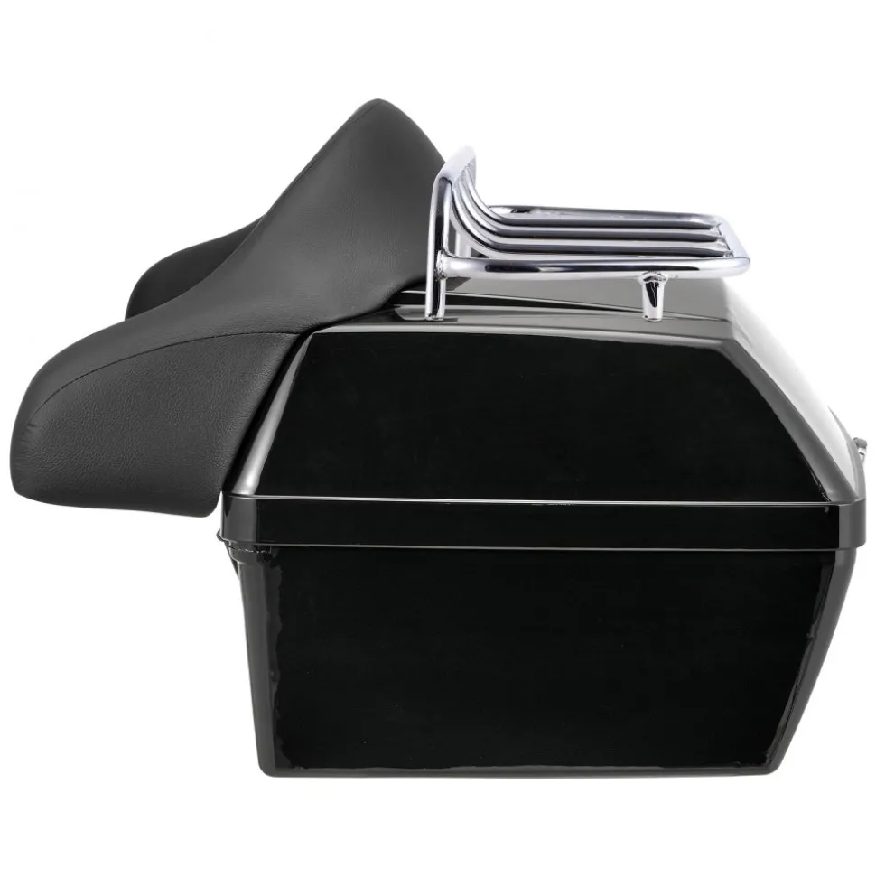 VEVOR Motorcycle Top Case, Universal Durable PP Material Motorbike Tail Box with Reflective Panel, 48L Waterproof Detachable Motorcycle Top Box with Multi-Hole Base, Fit for 99% of Motorcycle Frames