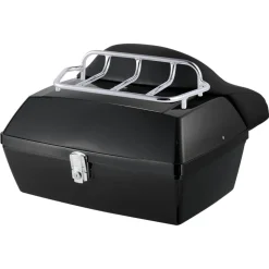 VEVOR Motorcycle Top Case, Universal Durable PP Material Motorbike Tail Box with Reflective Panel, 48L Waterproof Detachable Motorcycle Top Box with Multi-Hole Base, Fit for 99% of Motorcycle Frames