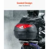 VEVOR Motorcycle Top Case, Universal Durable PP Material Motorbike Tail Box with Reflective Panel, 24L Waterproof Detachable Motorcycle Top Box with Multi-Hole Base, Fit for 99% of Motorcycle Frames