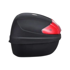 VEVOR Motorcycle Top Case, Universal Durable PP Material Motorbike Tail Box with Reflective Panel, 24L Waterproof Detachable Motorcycle Top Box with Multi-Hole Base, Fit for 99% of Motorcycle Frames