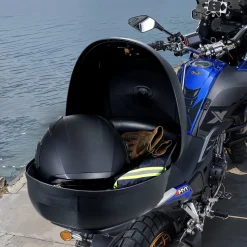 VEVOR Motorcycle Top Case, Universal Durable PP Material Motorbike Tail Box with Reflective Panel, 24L Waterproof Detachable Motorcycle Top Box with Multi-Hole Base, Fit for 99% of Motorcycle Frames
