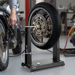 VEVOR Motorcycle Wheel Balancer, 88.2 lbs Capacity, Tire Balancer & Truing Stand with Adjustable Centering Cones and Truing Pointer, Balancing Tools for Most Motorcycles & Bicycles, 35-Inch Wheel Dia