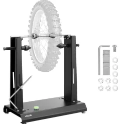 VEVOR Motorcycle Wheel Balancer, 88.2 lbs Capacity, Tire Balancer & Truing Stand with Adjustable Centering Cones and Truing Pointer, Balancing Tools for Most Motorcycles & Bicycles, 35-Inch Wheel Dia