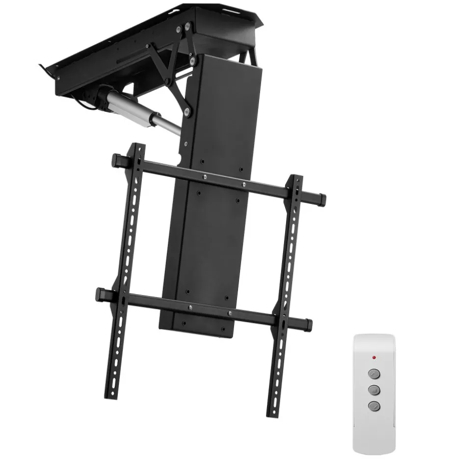 VEVOR Motorized Ceiling TV Mount, TV Wall Mount for 32 to 70 Inch TV, Electric Adjustable Ceiling TV Mount, Motorized Flip Down TV Mount Bracket with Max VESA 24 x 24 in, Fits TVs Up to 110 lbs
