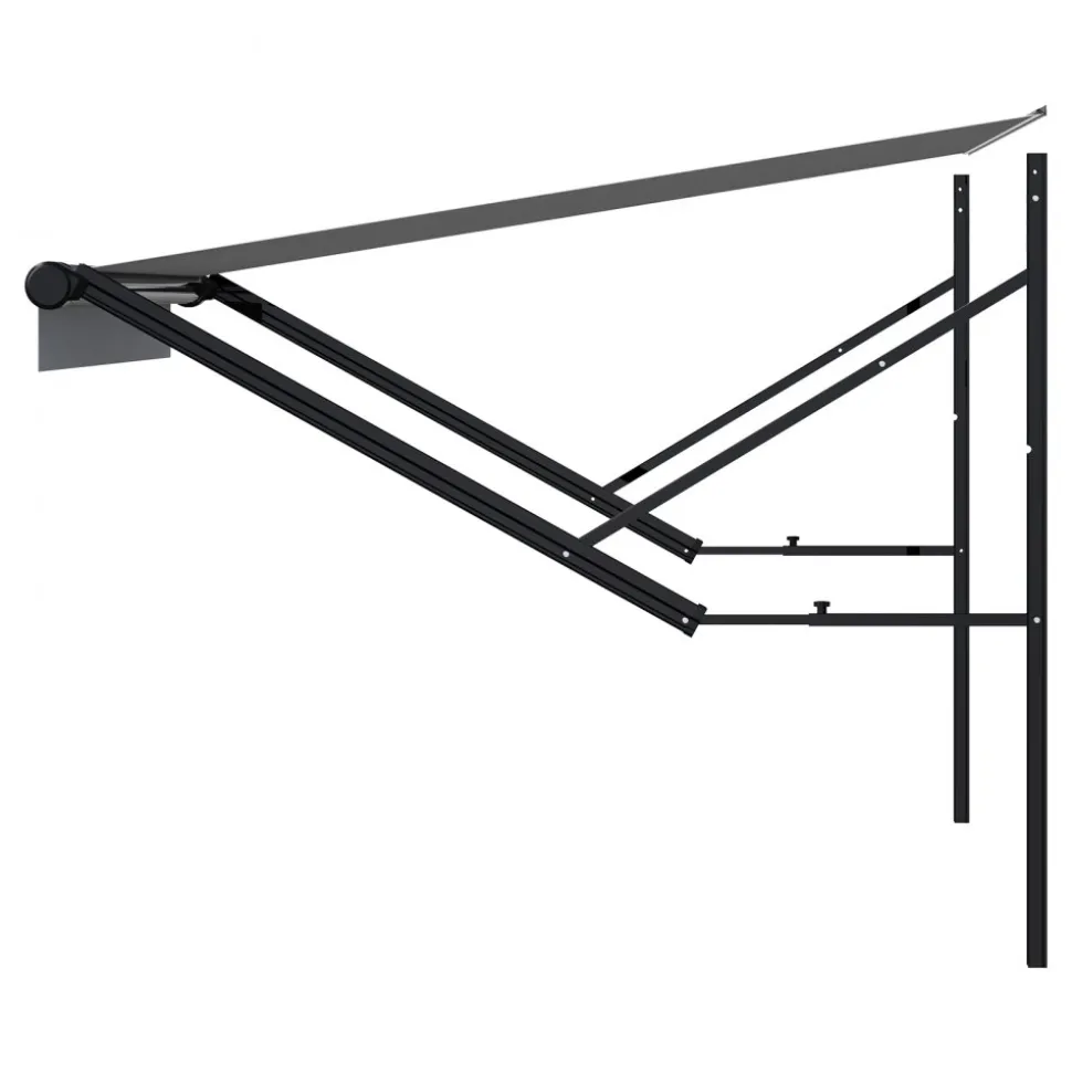 VEVOR Motorized RV Awning Complete Kit, 16' Retractable Awning with Aluminum Alloy Frame, Outdoor Trailer Awning, Fit for Most RVs(Black Fade)