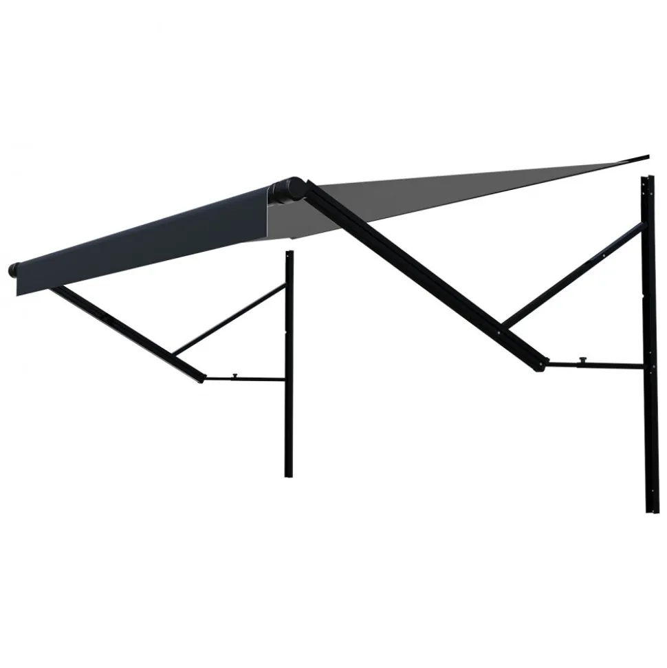 VEVOR Motorized RV Awning Complete Kit, 16' Retractable Awning with Aluminum Alloy Frame, Outdoor Trailer Awning, Fit for Most RVs(Black Fade)