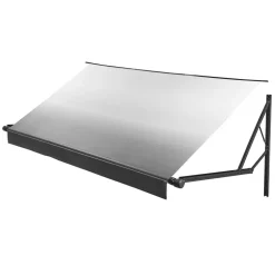VEVOR Motorized RV Awning Complete Kit, 15.06FT Electric Retractable RV Awning with Aluminum Alloy Frame & Waterproof Fabric, Outdoor Camping Trailer Awnings Fit Most RVs (15FT Type, Gradient Black)