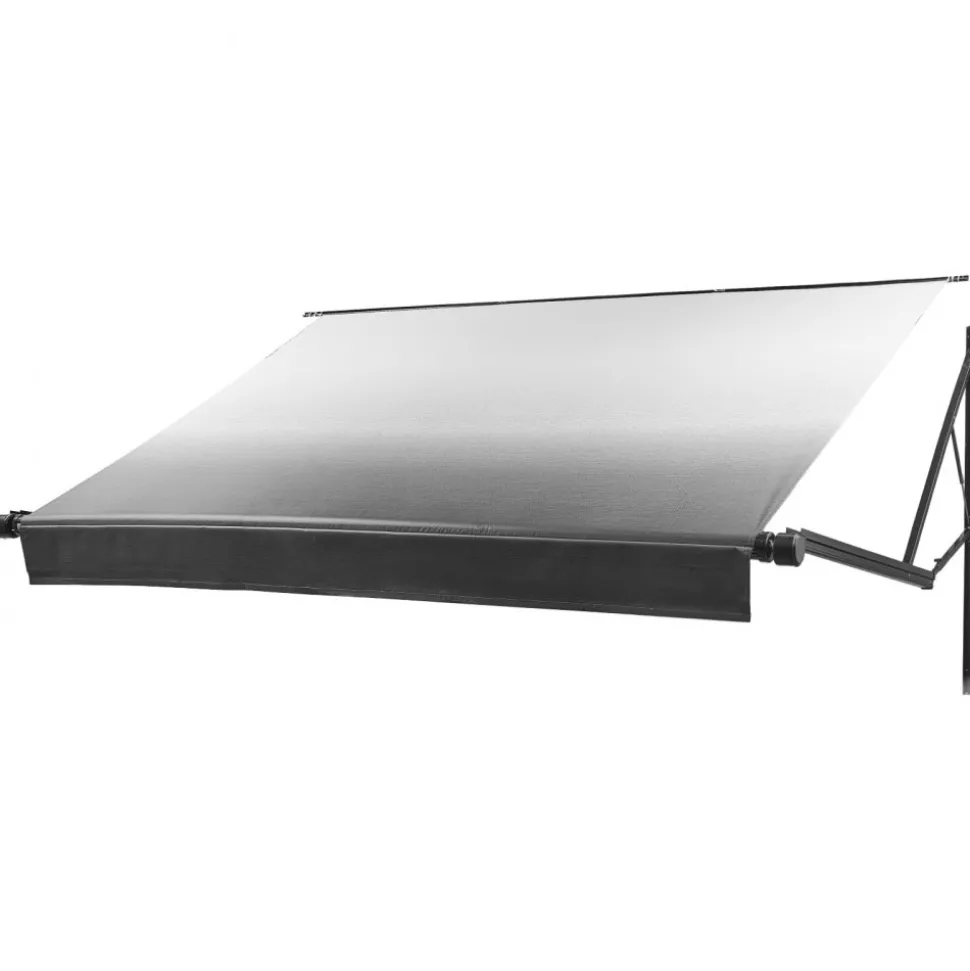 VEVOR Motorized RV Awning Complete Kit, 15.06FT Electric Retractable RV Awning with Aluminum Alloy Frame & Waterproof Fabric, Outdoor Camping Trailer Awnings Fit Most RVs (15FT Type, Gradient Black)