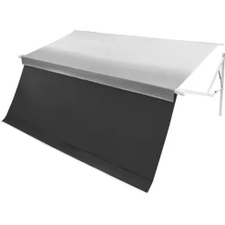 VEVOR Motorized RV Awning Complete Kit & Sunshade Screen, 18.06FT Electric Retractable RV Awning with Aluminum Alloy Frame & Waterproof Fabric, Outdoor Camping Trailer Awnings Fit Most RVs (18FT Type)
